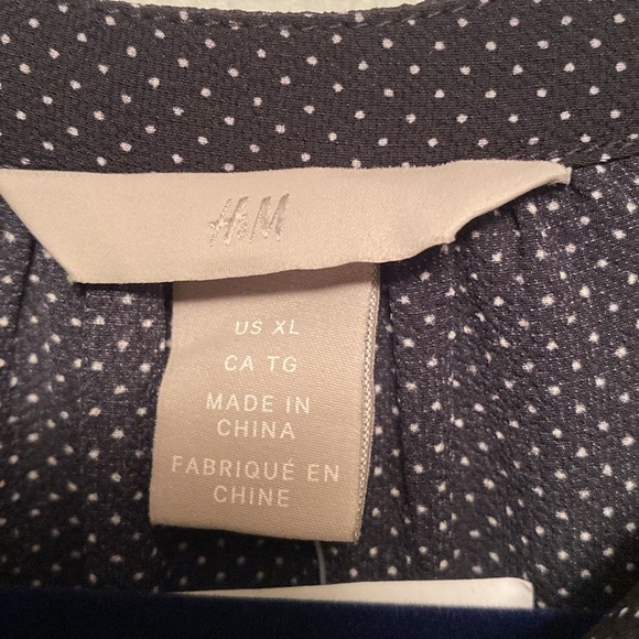 Brand New H&M Black/White Polka Dot Long Sleeve Dress …size XL - Picture 5 of 7